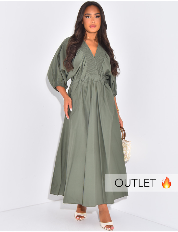Robe longue cintrée à épaules dénudées