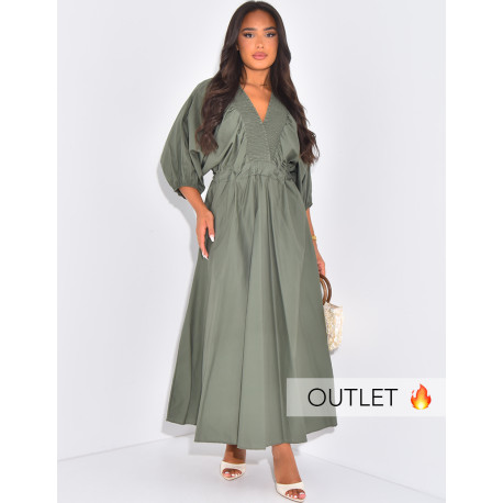 Robe longue cintrée à épaules dénudées