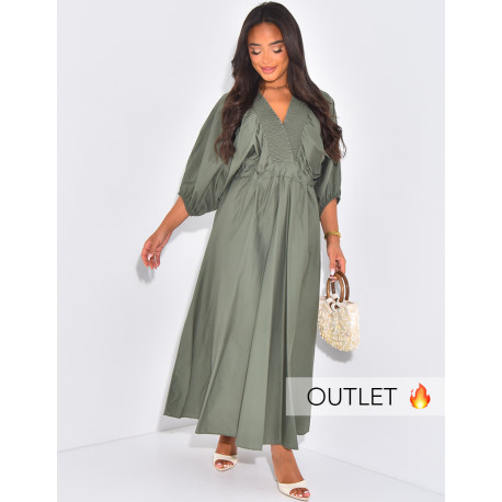 Robe longue cintrée à épaules dénudées