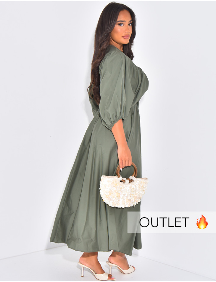 Robe longue cintrée à épaules dénudées