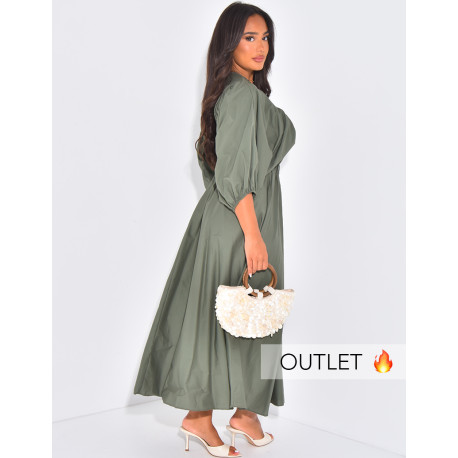 Robe longue cintrée à épaules dénudées