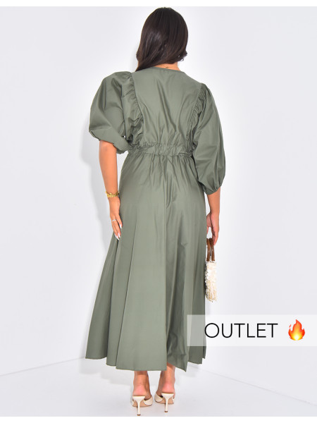 Robe longue cintrée à épaules dénudées