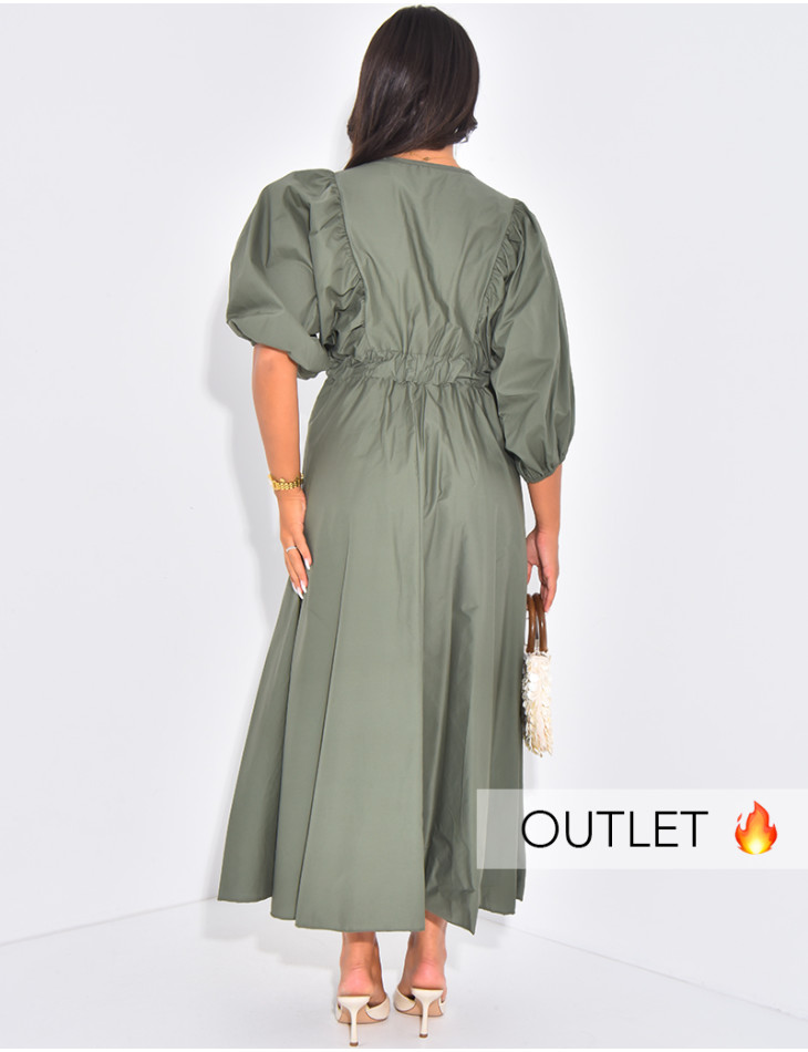 Robe longue cintrée à épaules dénudées