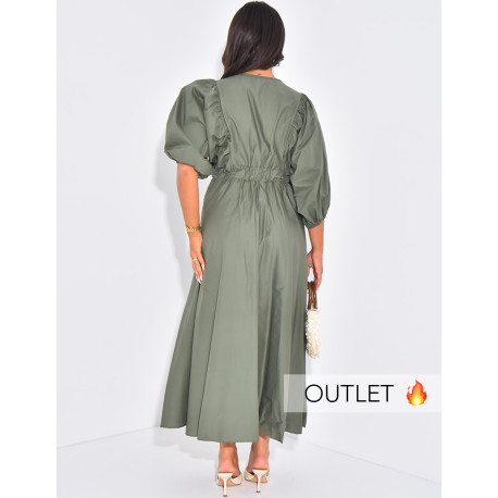 Robe longue cintrée à épaules dénudées