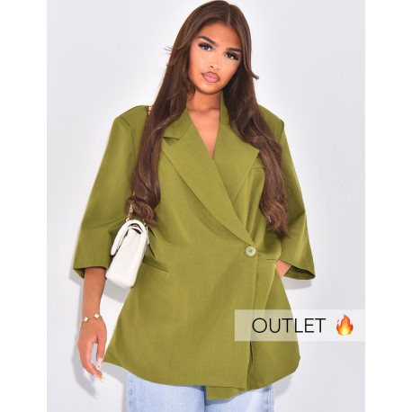 Oversized short-sleeved blazer