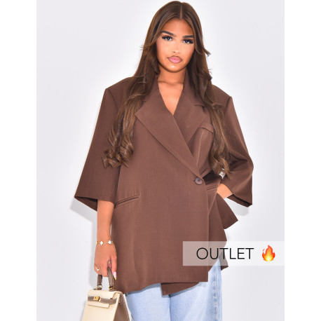 Blazer oversize à manches courtes