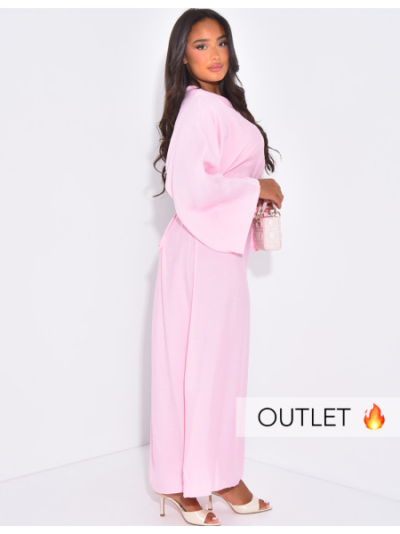 Robe longue en lin à nouer dans le dos