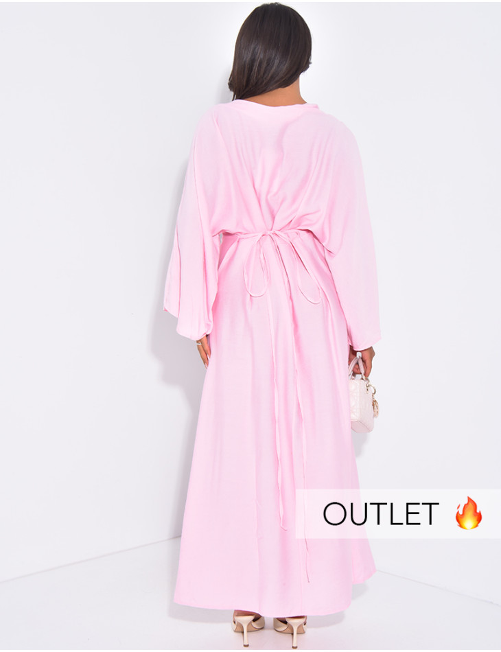 Robe longue en lin à nouer dans le dos