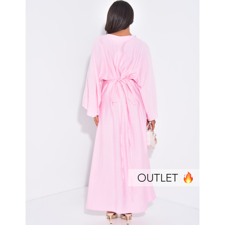 Robe longue en lin à nouer dans le dos