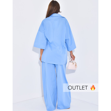 Set aus Oversize-Hemd und gerader Hose