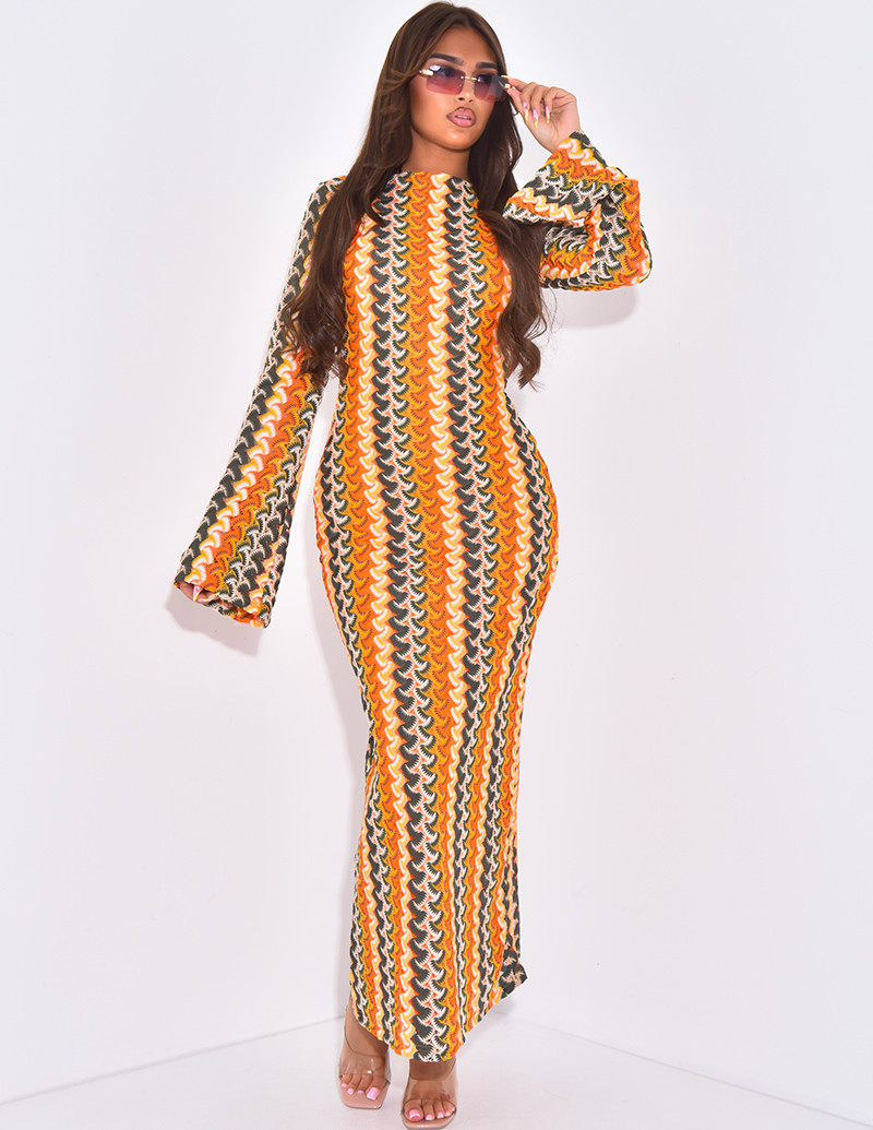 Long multicolored crochet...