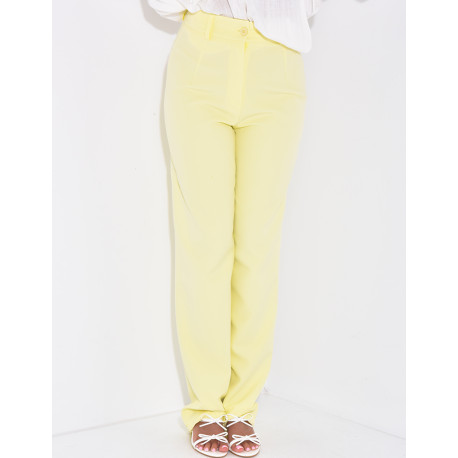 Straight-leg high-waisted suit trousers