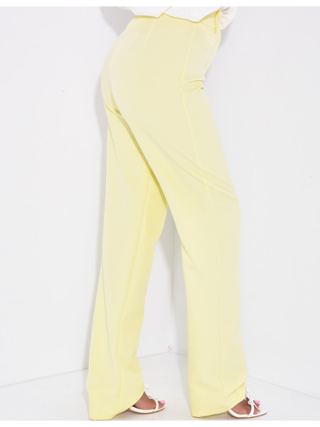 Straight-leg high-waisted suit trousers
