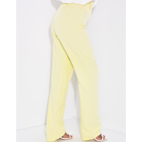 Straight-leg high-waisted suit trousers