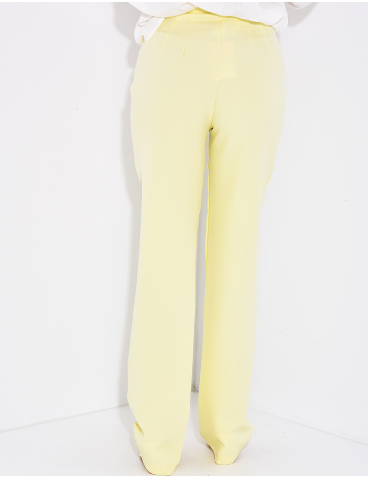 Straight-leg high-waisted suit trousers