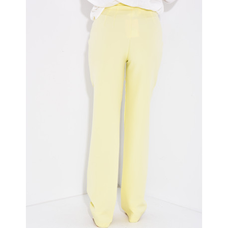 Straight-leg high-waisted suit trousers