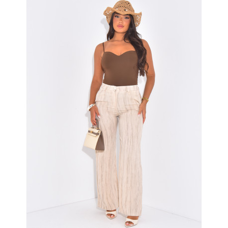Pantalon de tailleur effet chiné