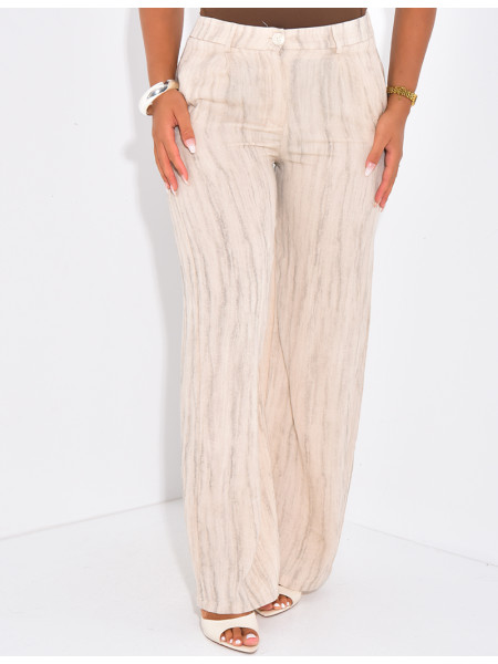 Pantalon de tailleur effet chiné