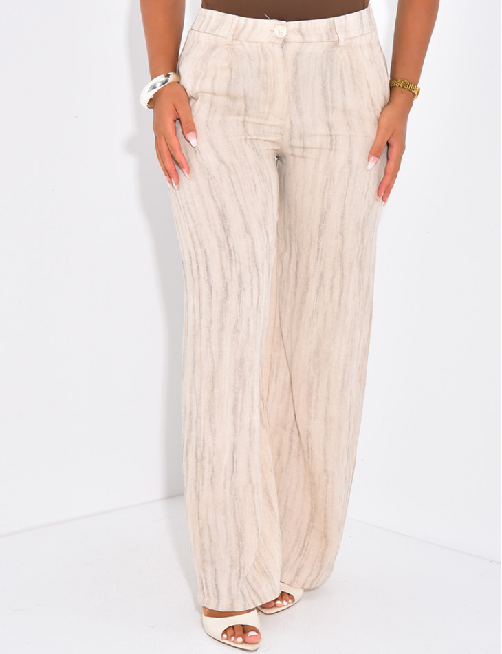 Pantalon de tailleur effet chiné