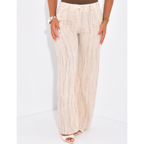 Pantalon de tailleur effet chiné