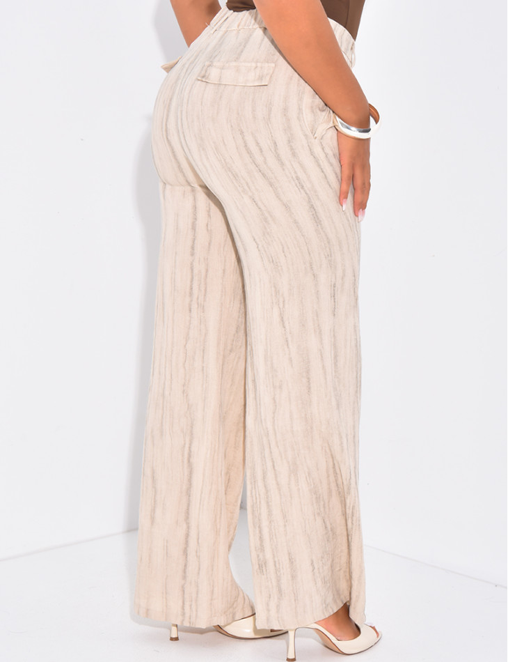 Pantalon de tailleur effet chiné