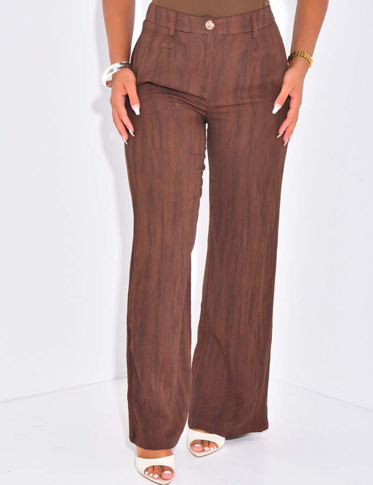 Pantalon de tailleur effet chiné
