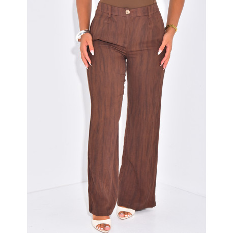 Pantalon de tailleur effet chiné
