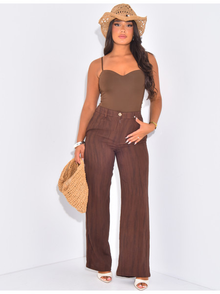 Mottled effect tailored trousers