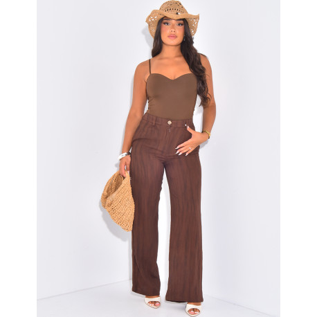 Mottled effect tailored trousers