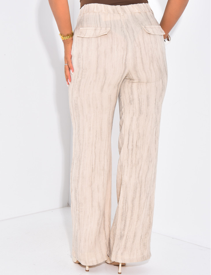 Pantalon de tailleur effet chiné