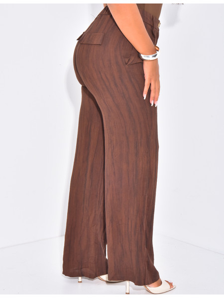 Mottled effect tailored trousers