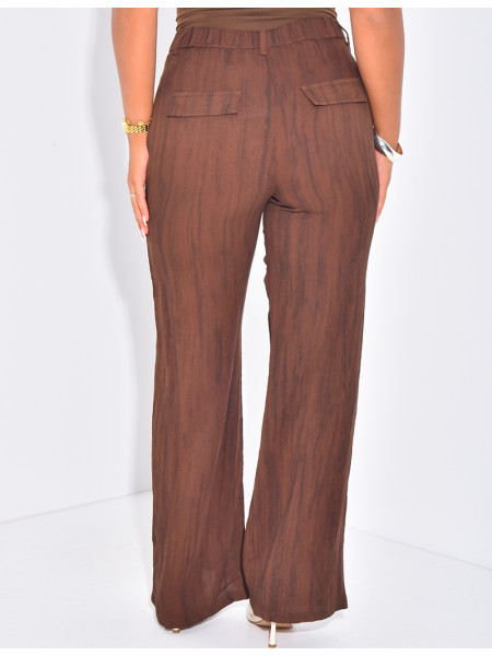Mottled effect tailored trousers