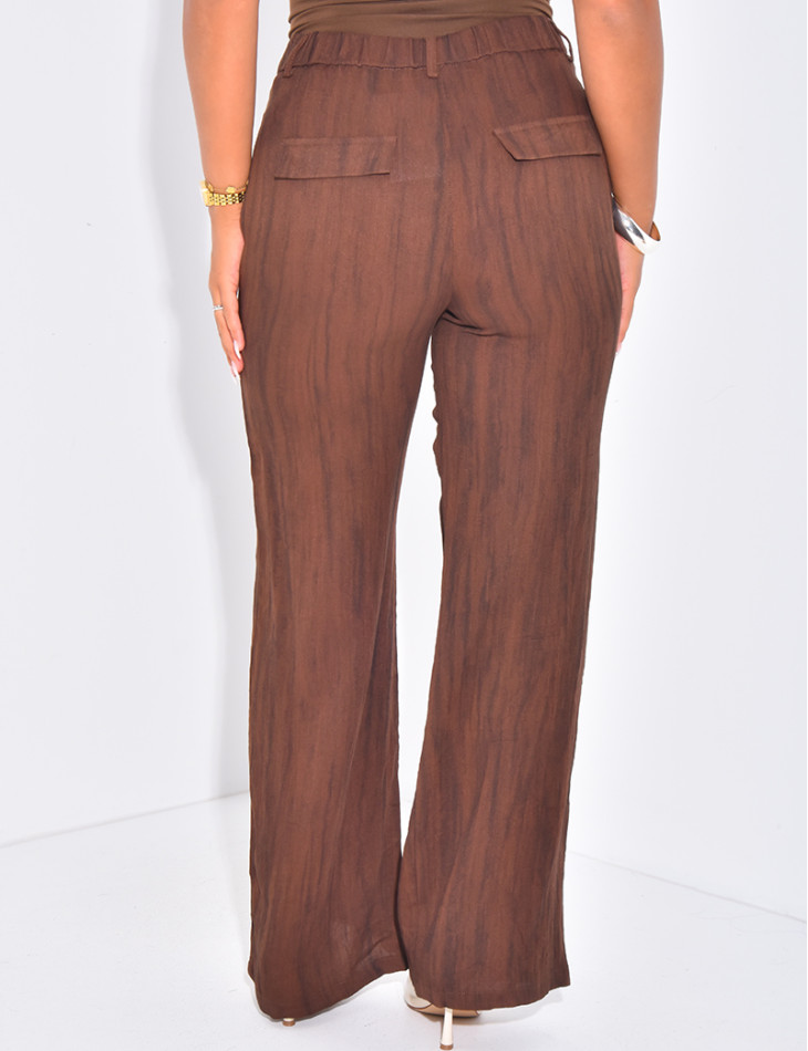 Mottled effect tailored trousers
