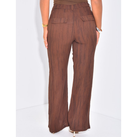Mottled effect tailored trousers