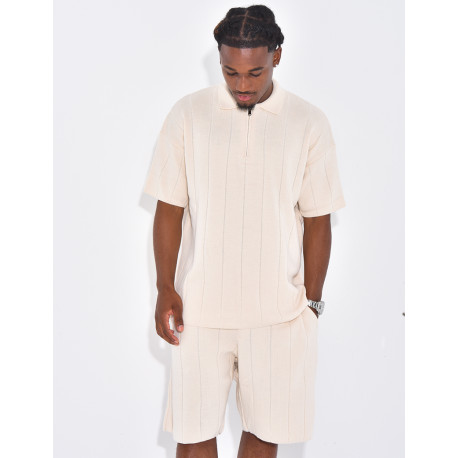 Ensemble côtelé short et polo