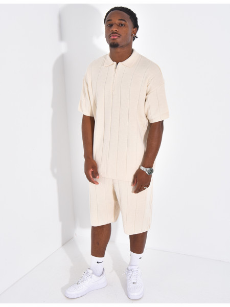 Ensemble côtelé short et polo