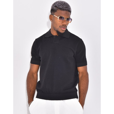 Polo manches courtes nid d'abeille