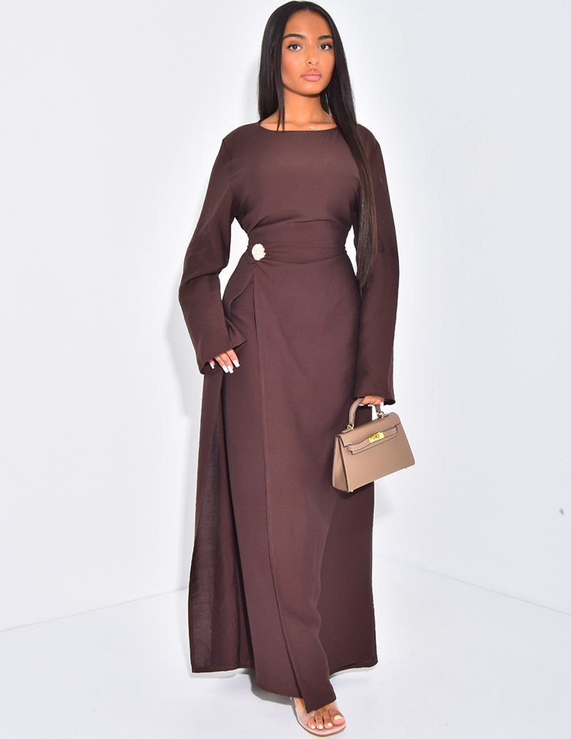 Robe longue effet lin...