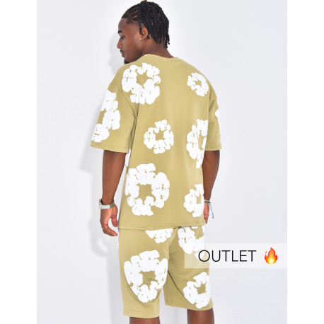 Ensemble short et t-shirt à fleurs