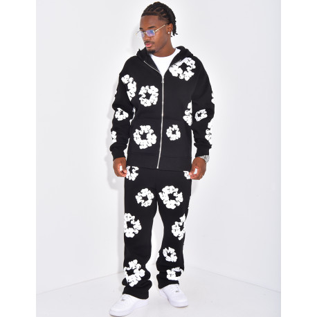 Ensemble de jogging a fleurs