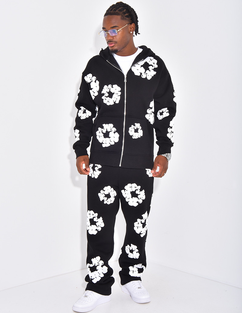 Ensemble de jogging a fleurs