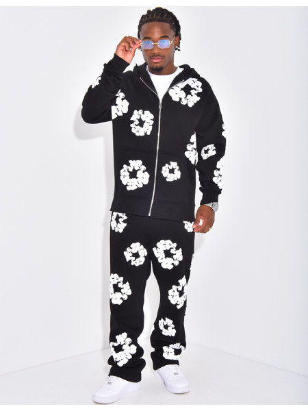 Ensemble de jogging a fleurs