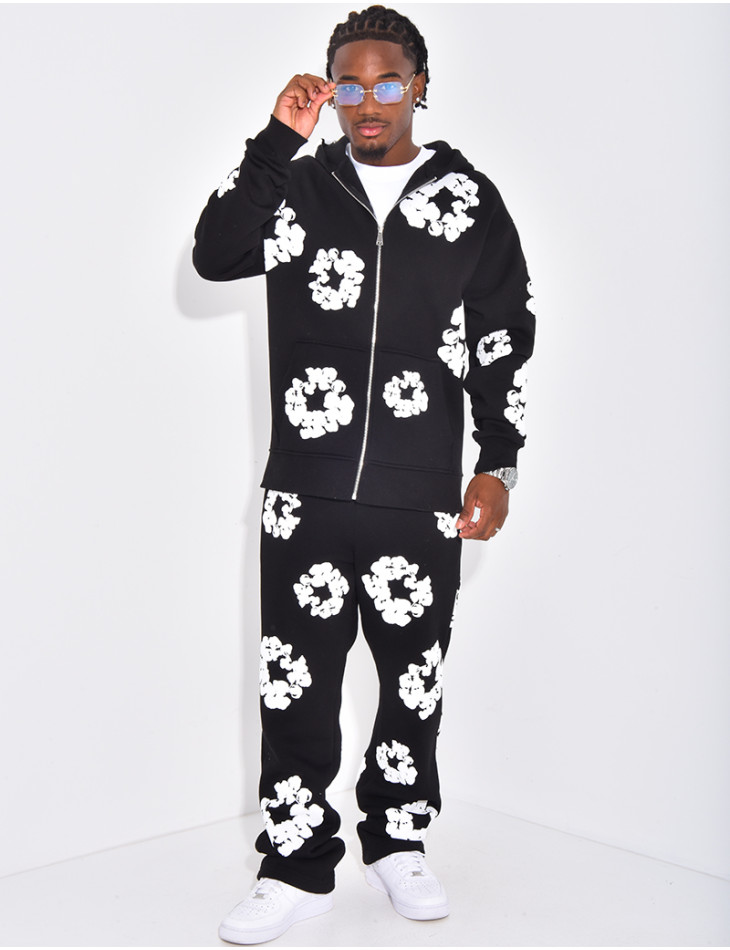 Ensemble de jogging a fleurs