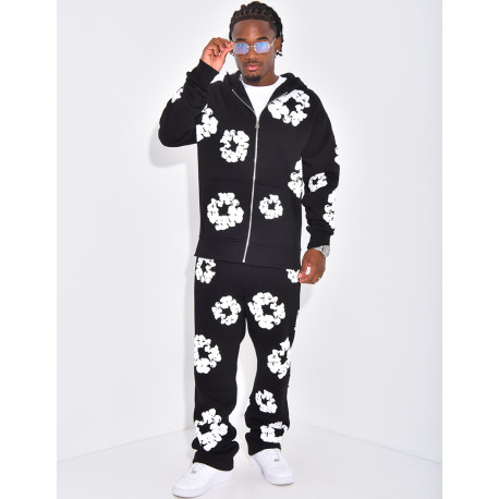 Ensemble de jogging a fleurs