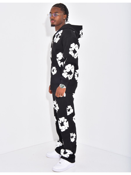 Ensemble de jogging a fleurs