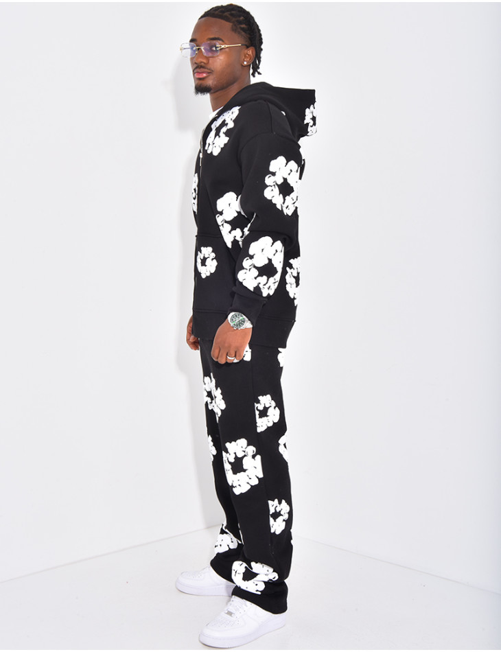 Ensemble de jogging a fleurs
