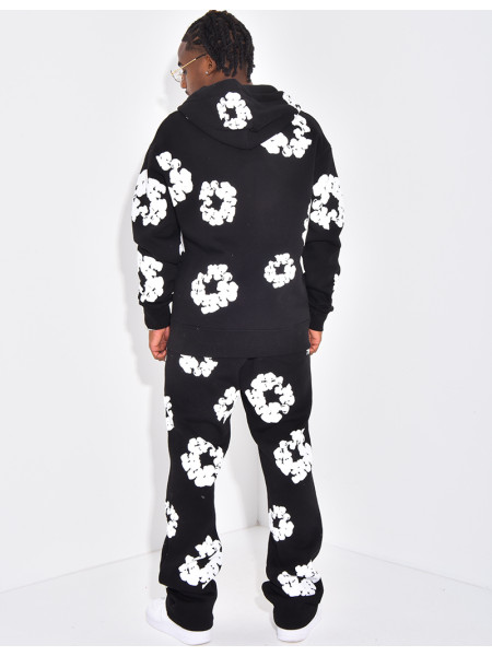 Ensemble de jogging a fleurs