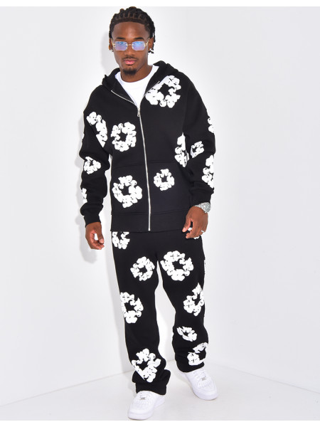 Ensemble de jogging a fleurs