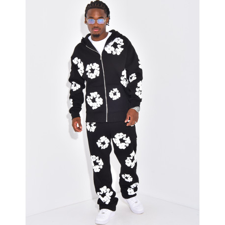 Ensemble de jogging a fleurs