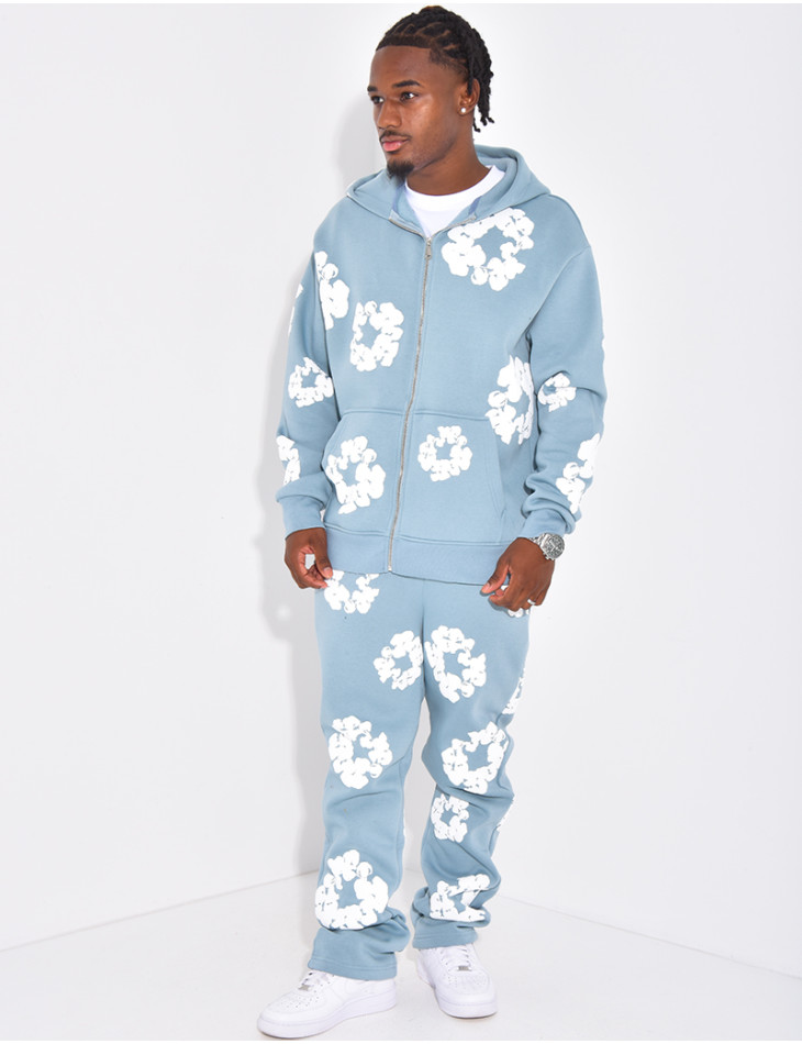 Ensemble de jogging à fleurs